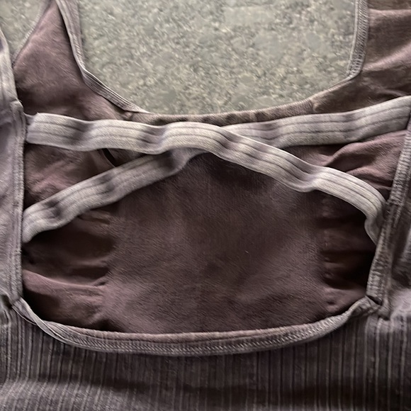 Free People Good Karma Runsie washed black XS/S strappy top BNWOT - Picture 8 of 8